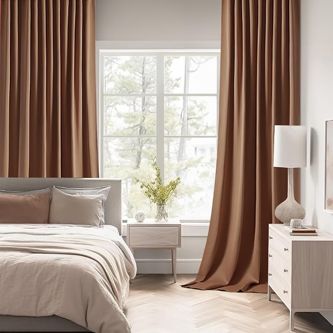 MIULEE Back Tab Blackout Curtains 96 Inch Long 2 Panels Set - Image 2