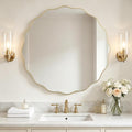 WallBeyond Round Wavy Mirror for Wall Decorative 36 inch, Modern Round Mirror by WallBeyond