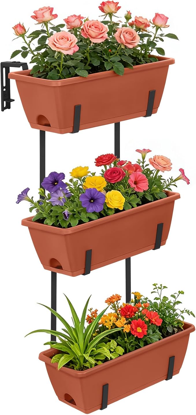 OYEAL Railing Planter Box Window Boxes Planters - Image 3