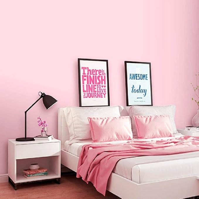 practicalWs Pink Self-Adhesive Wallpaper Film Stick Paper Easy to Apply Peel - Image 6