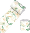 HOMETITUTE Wallpaper Border Peel and Stick Wall Border Green Leaf Watercolor by HOMETITUTE