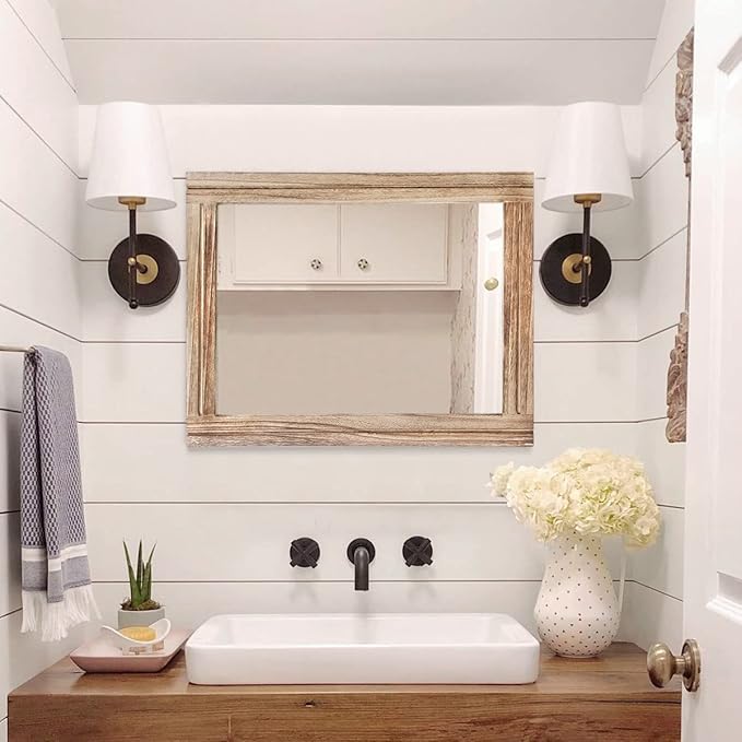 AAZZKANG Rustic Mirror for Wall - Image 7