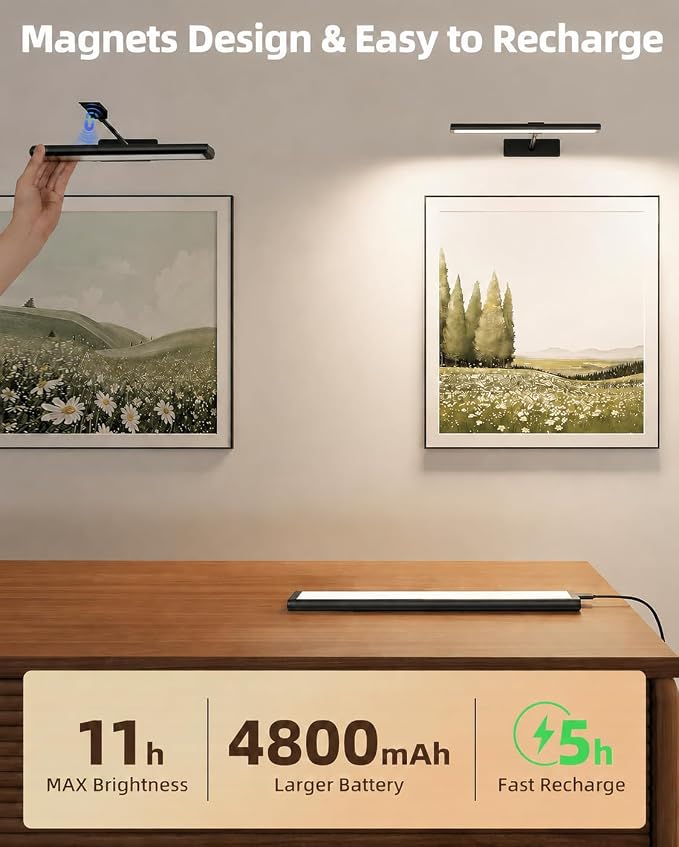 EZVALO Picture Light for Wall, Magnetic LED Art Painting Light - Image 2