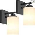 Set of 2 Wall Sconces for Bathroom, Modern Vanity Light Fixtures, Matte Black by WelcometoVerRon