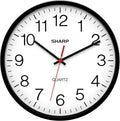Sharp Wall Clock Silent Non Ticking 10 Inch Quality Quartz Battery Operated by SHARP
