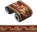 Elegant Peel Stick Red Floral Wallpaper Border Self Adhesive Molding Home by REDODECO