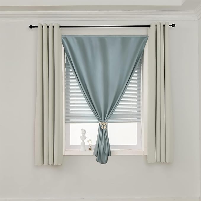 AJAZZ self Adhesive Portable 100% Blackout Curtains Simple and Easy to - Image 7