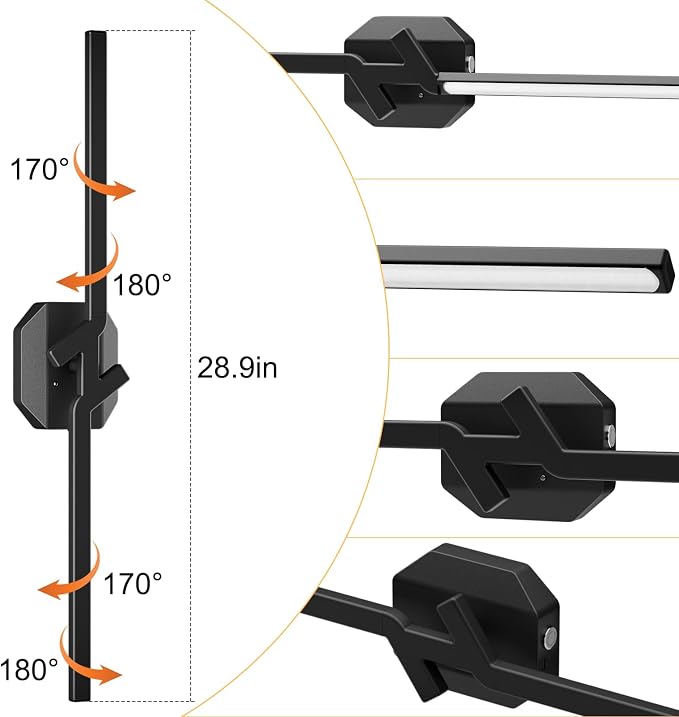 Battery Operated Wall Sconce Set of Two, USB Rechargeable Wall Sconce - Image 8