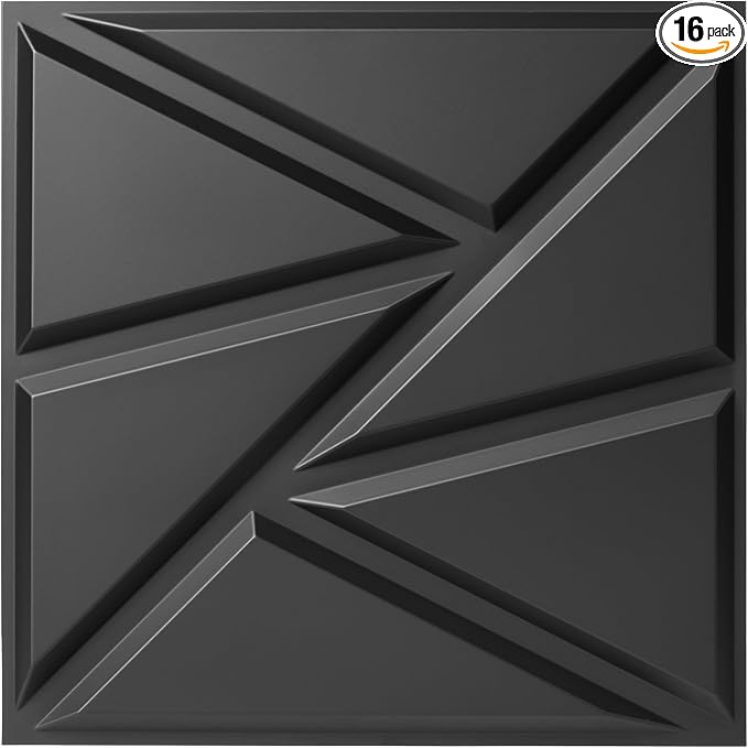 Sonicism 2D Wall Panels Adhesive Area Upgrade 16 Pack, 0.7”x11.8”x11.8”Wall by Sonicism
