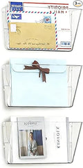 MINDEPOT 3 Pockets Acrylic Wall File Organizer, Plastic Hanging Wall File Holder by MINDEPOT
