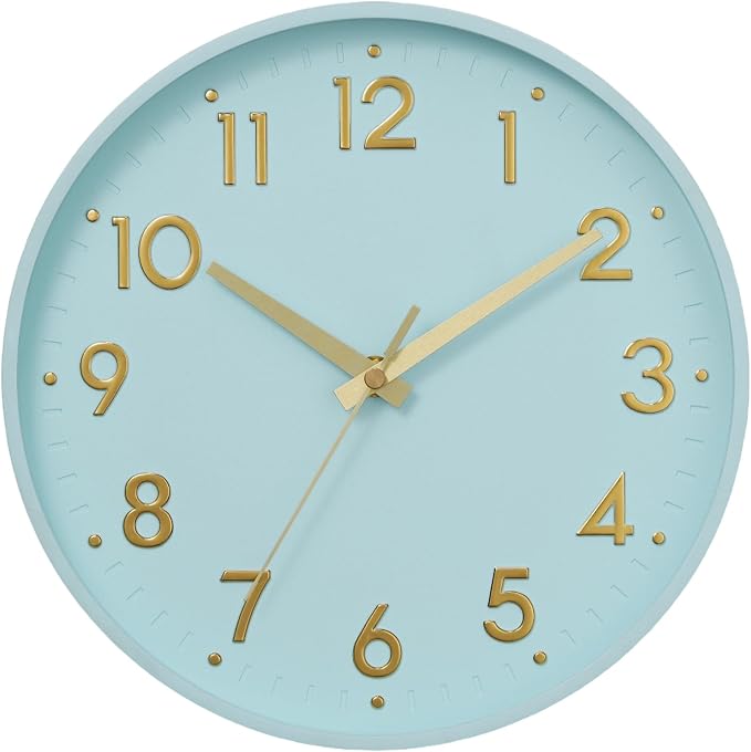 Mosewa Wall Clock 8 Inch, Wall Clocks Battery Operated Silent Non-Ticking by MOSEWAWALLCLOCK