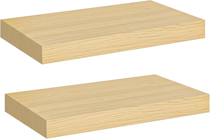 HOOBRO Floating Shelves for Wall, Wall Mounted Shelf Set of 2, 15.7" Hanging by HOOBRO
