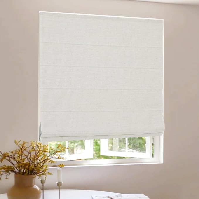 DEJAVU Cordless Linen Roman Shades - Image 4