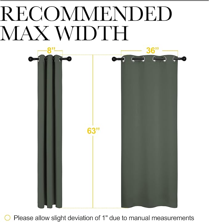 NICETOWN Blackout Curtain Panels, Home Decoration Thermal Insulated Solid - Image 6