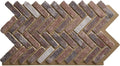 EverStone Herringbone Faux Brick Panel, 46 1/2"W x 25 1/4"H x 1"D, Smokey Rose by EkenaMillwork