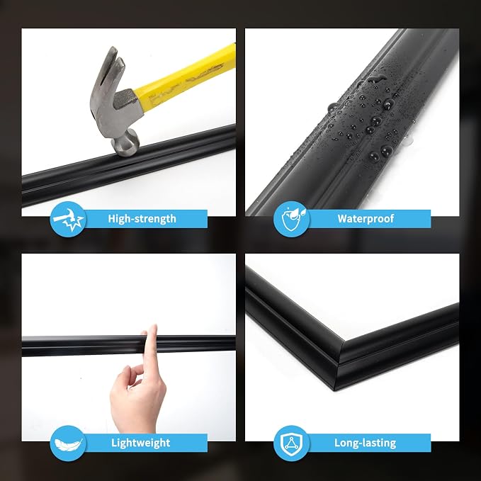 Art3d Pre-Cut Wall Molding Set of 6 pcs, Ready-to-Assemble Wainscoting Panels - Image 5