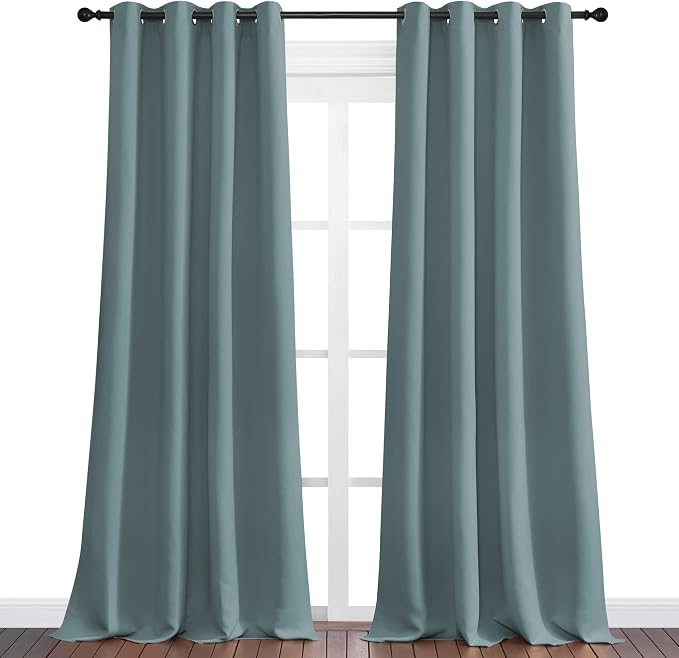 NICETOWN Modern Blackout Curtains Noise Reducing, 2 Panels, W55 x L108 -Inch - Image 2