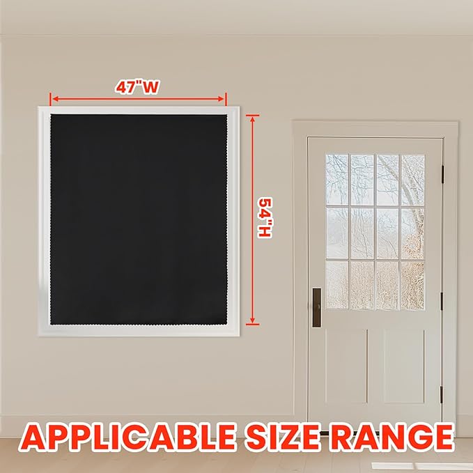 AJAZZ self Adhesive Portable 100% Blackout Curtains Simple and Easy to - Image 5