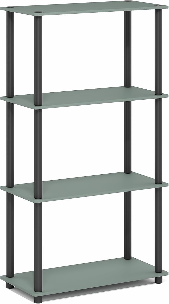 Furinno Turn-N-Tube Storage Shelves, 4-Tier Toolless Book Shelf, Corner Shelf - Image 7