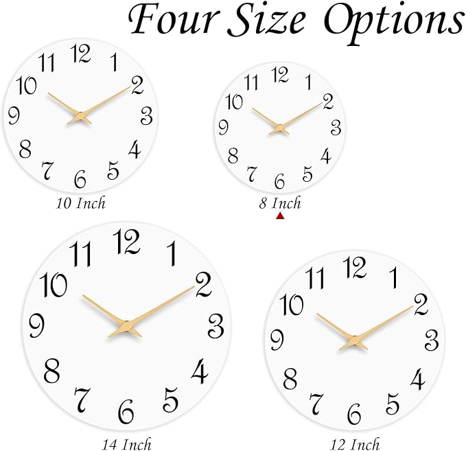 Roymnie Wall Clock, 8 Inch Modern Wall Clocks Battery Operated, Small Silent - Image 2