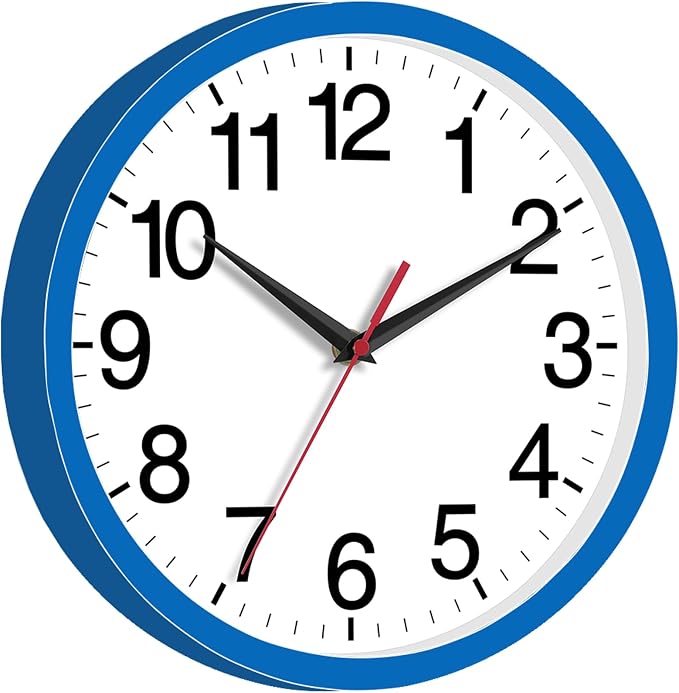 Rohioue Wall Clock Modern 8 Inch Battery Operated Silent Non Ticking Small - Image 2