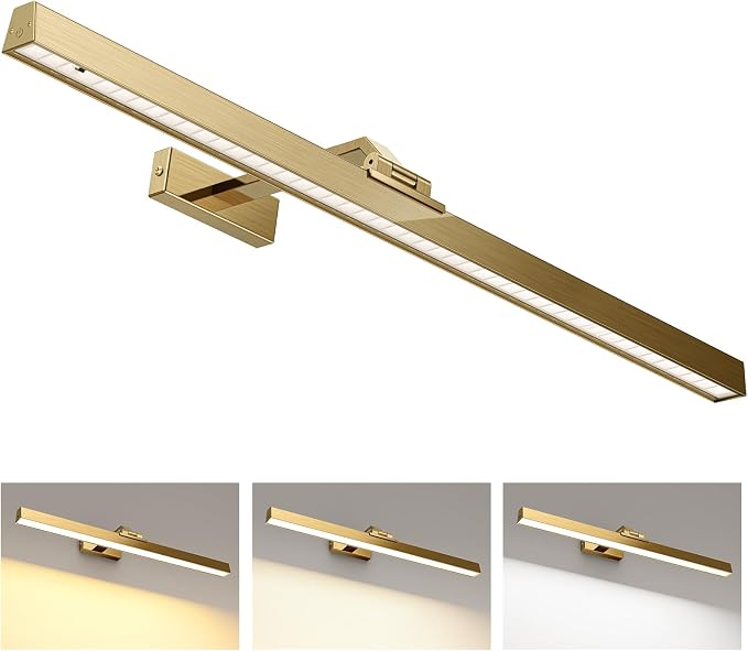 Afyuol Picture Lights for Wall, Brass Battery Operated Picture Light 24in Art by Afyuol