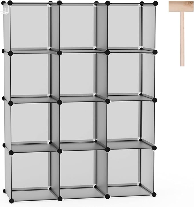 C&AHOME Cube Storage Organizer, 12-Cube Shelves Units, Closet Cabinet, DIY by CAHOME