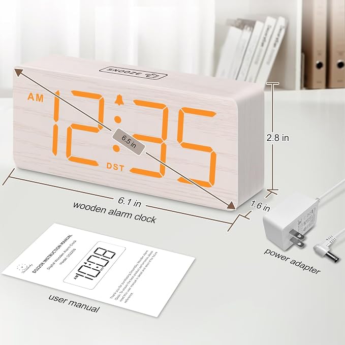 DreamSky Wooden Digital Alarm Clock - Image 6