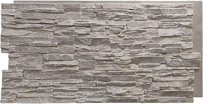 EverStone Canyon Ridge Faux Stone Panel, 45 3/4"W x 24 1/2"H x 1 1/4"D by EkenaMillwork