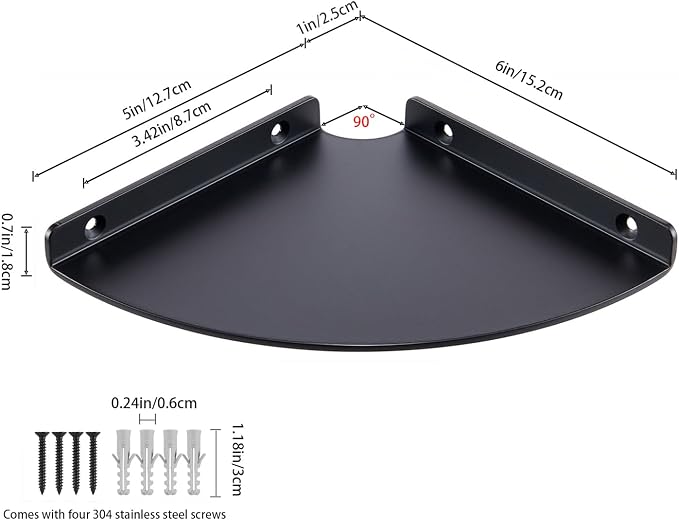 6 Inch Corner Shelf - Image 3