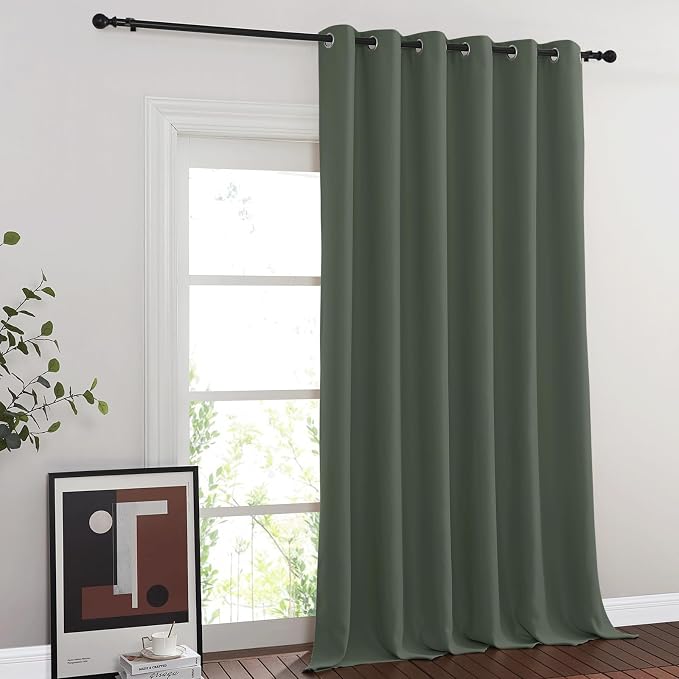 NICETOWN Blackout Sliding Glass Door Curtains, Room Darkening Thermal Insulated by NICETOWN