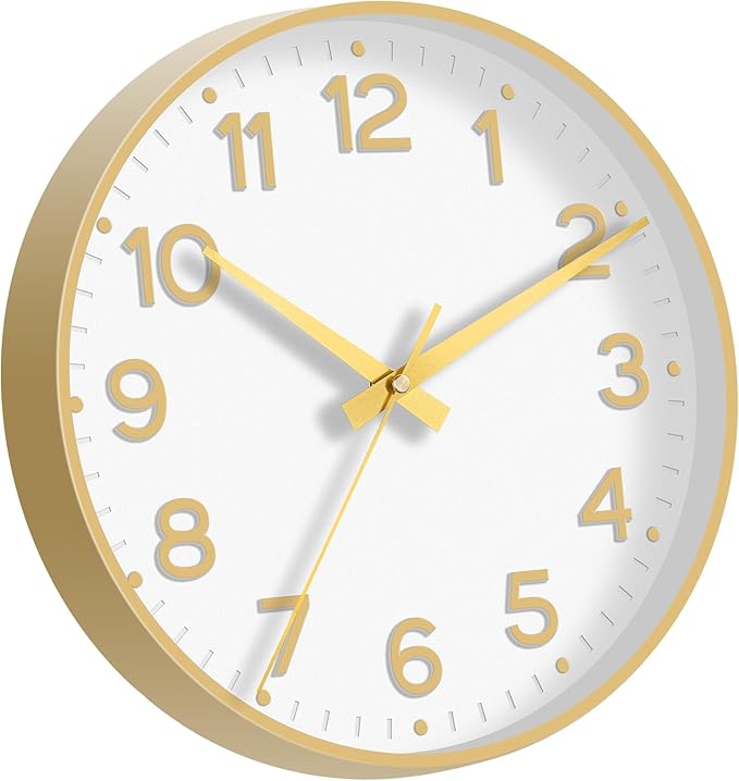 Roymnie Wall Clock, Silent Wall Clocks Battery Operated 8 Inch-Modern Non - Image 8