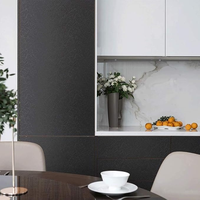 Black Silk Wallpaper Embossed Self Adhesive Peel and Stick Wallpaper Contact - Image 9