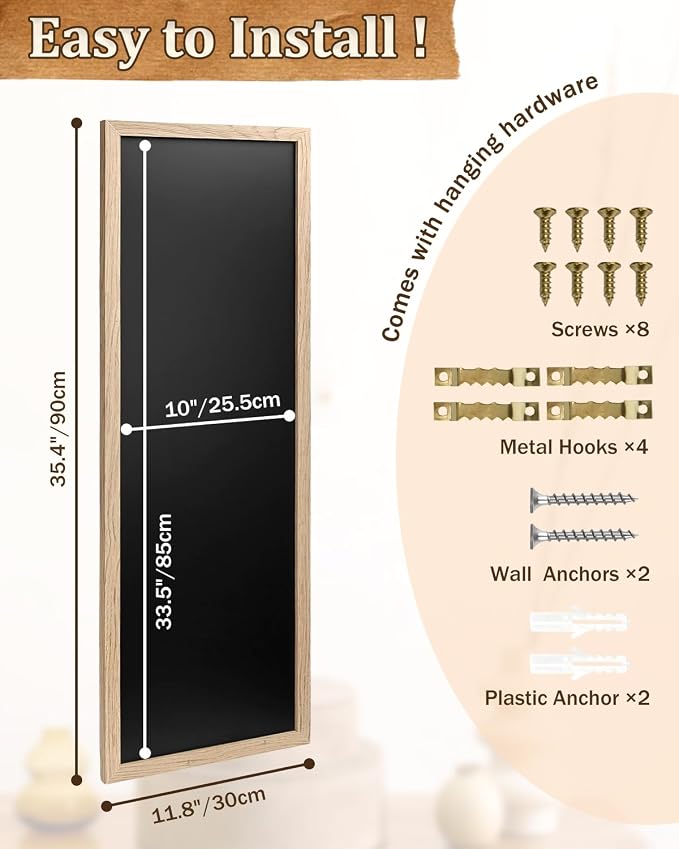 Magnetic Chalkboard for Wall, Long Chalk Board, Wall Hanging Menu for Restaurant - Image 3