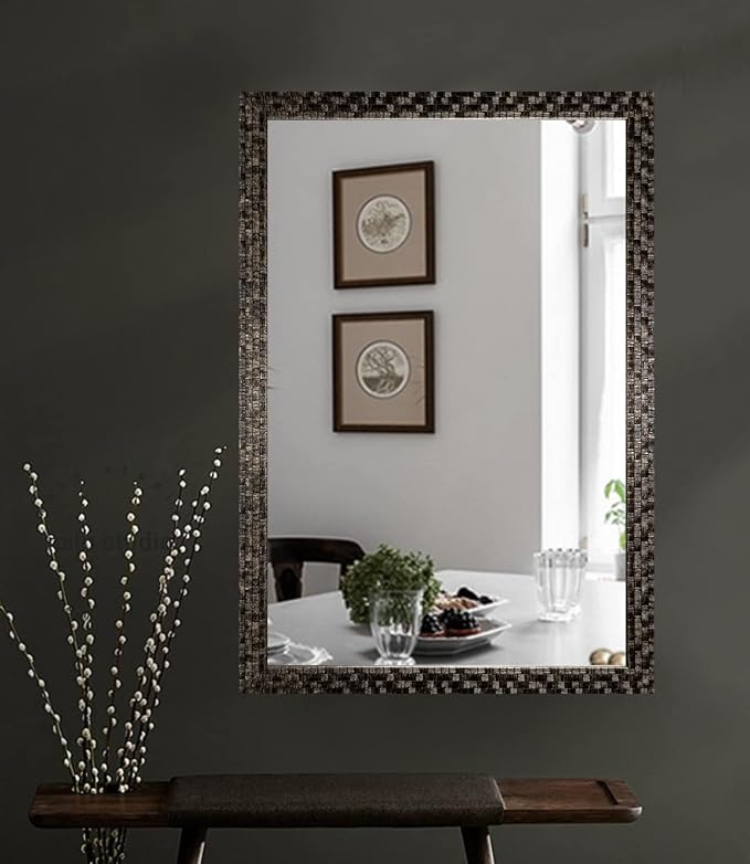 Bathroom Mirrors 40x24 Inch for Wall, Modern Rectangle Black Frame Wall Mounted - Image 7