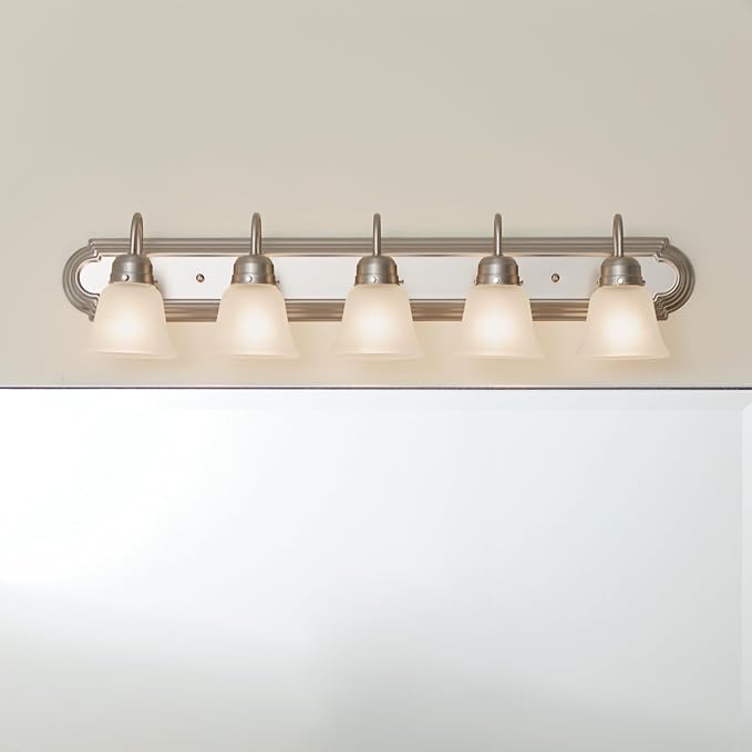 Kichler 36" 5-Light Vanity Bath Light in Brushed Nickel, Modern Bathroom Light - Image 5