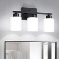 FonmYim Black Bathroom Light Fixtures, 3-Light Modern Vanity Light Over Mirror by FonmYim
