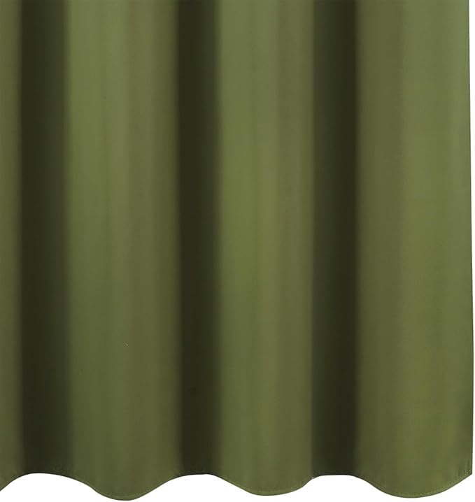 LEMOMO Olive Green Thermal Blackout Curtains/42 x 72 Inch/Set of 2 Panels Room - Image 8