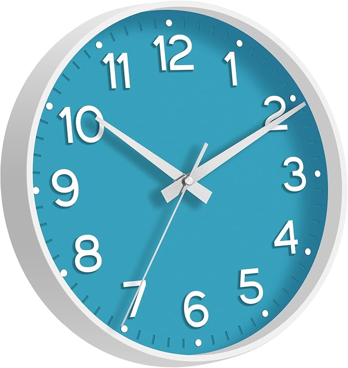 Roymnie Wall Clock, 10 Inch Silent Wall Clocks Battery Operated-Modern Non - Image 8