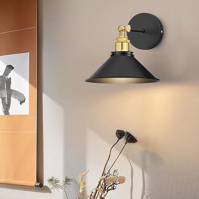 Battery Operated Wall Sconce Set of 2, Vintage Wireless Wall Sconces - Image 7