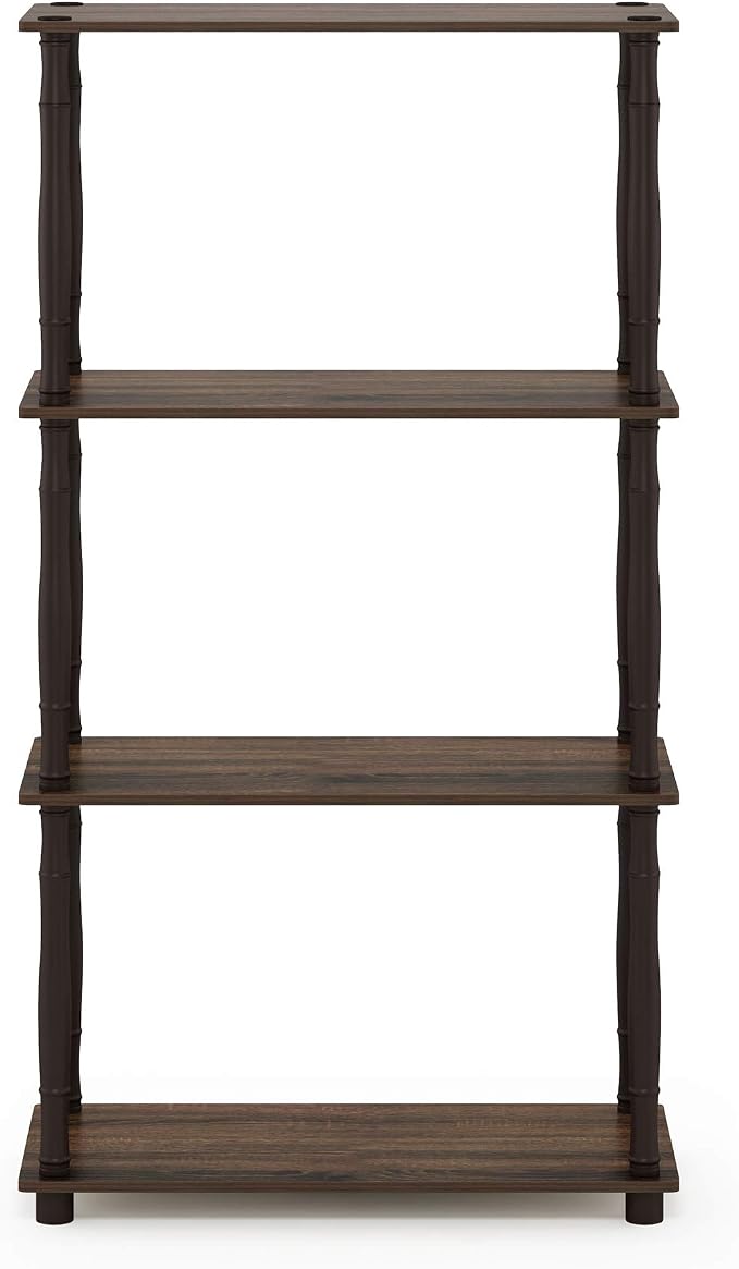 Furinno Turn-N-Tube 4-Tier Multipurpose Shelf Display Rack, Classic Tubes - Image 5