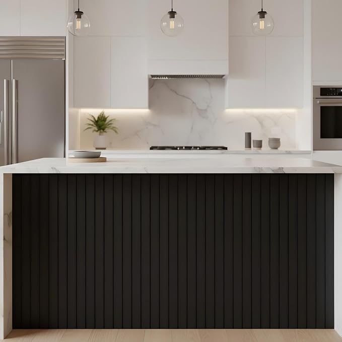 Black Wall Panels for Interior Wall Décor Wainscoting Panels 48x6.2x0.4in - Image 5