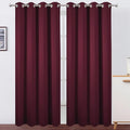 LEMOMO Blackout Curtains 52 x 120 Inch Long Burgundy Red Curtains Set of 2 by Lemomo
