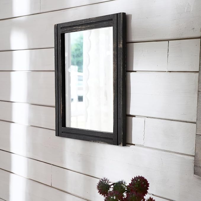 AAZZKANG Wall Mounted Mirror Small Rectangular Retro Mirrors - Image 6