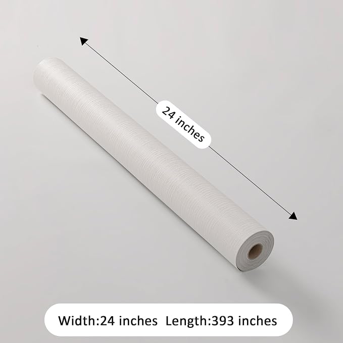 FUKU MON Cream White Grasscloth Wallpaper Peel and Stick 24" x 394" Thickened - Image 5