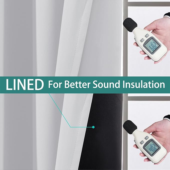 Yakamok 100% Blackout Curtains 84 Inches Long, 2 Thick Layers Heat and Full - Image 4