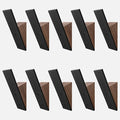 Homeforia Walnut Wood Coat Hooks, High End Walnut Wood & Black Metal Wall by Homeforia