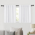 RYB HOME White Short Curtains, Room Darkening Drapes Thermal Insulated Small by RYBHOME