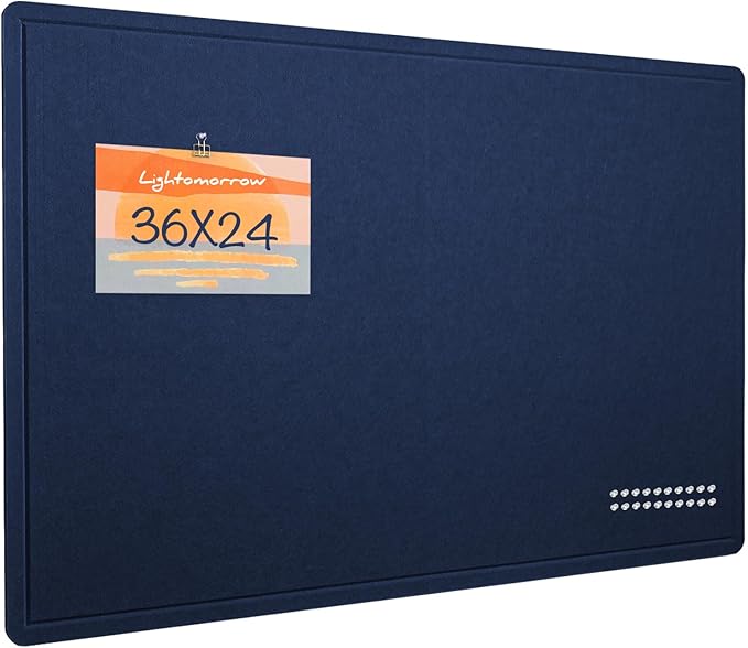 Lightomorrow Bulletin Board, 36 x 24 inches Felt Board by Lightomorrow