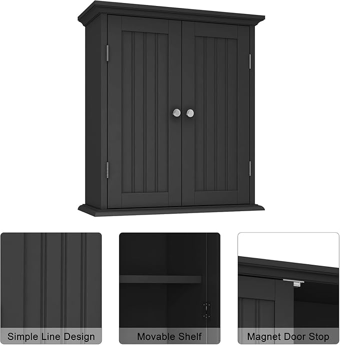 ChooChoo Bathroom Wall Cabinet Set of 2, Over The Toilet Space Saver Storage - Image 4